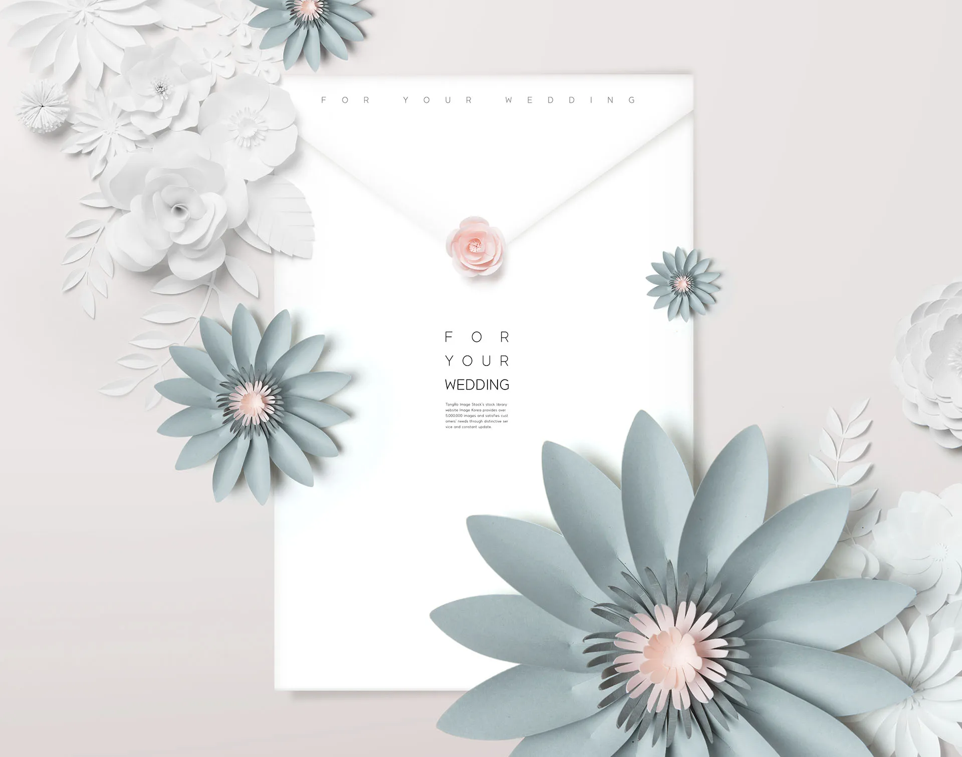 婚礼花卉创意场景海报PSD素材模板下载插图