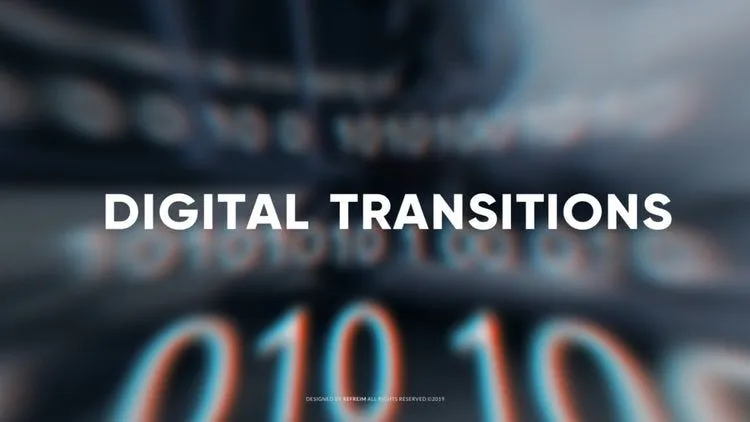 数字动态动画过渡效果像素设计精选AE模板