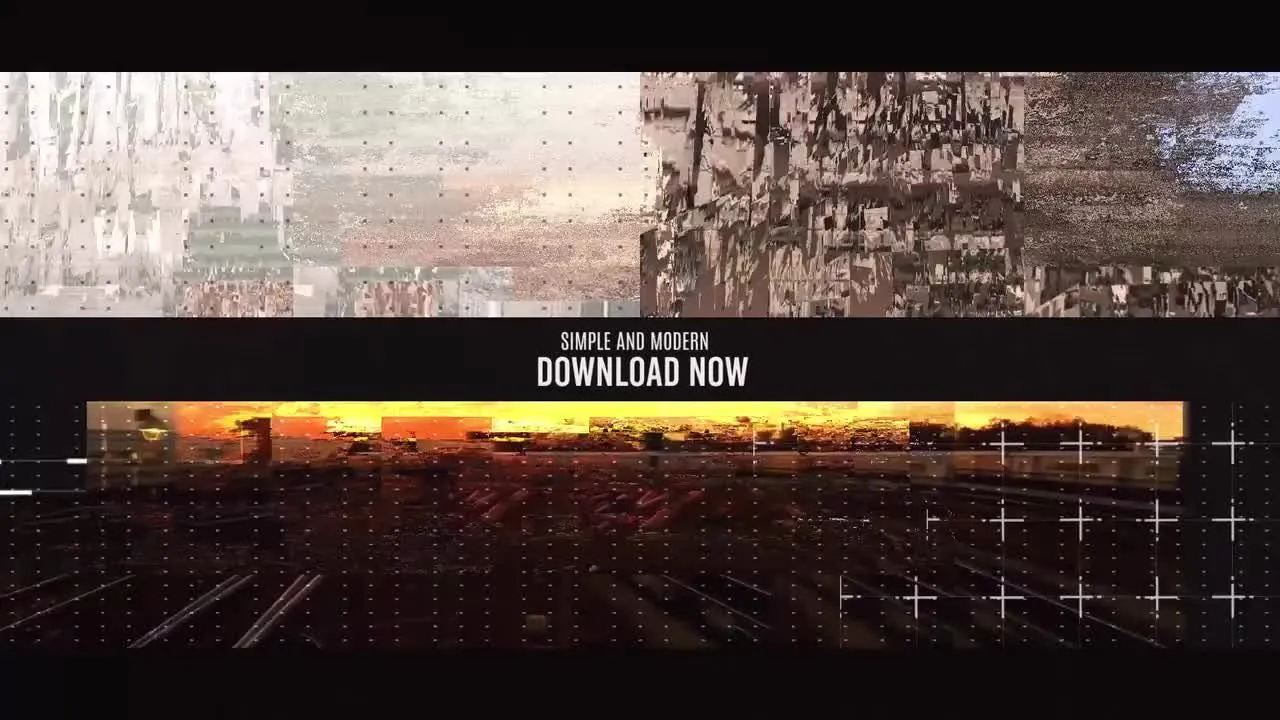 电影故障转场像素设计精选AE模板