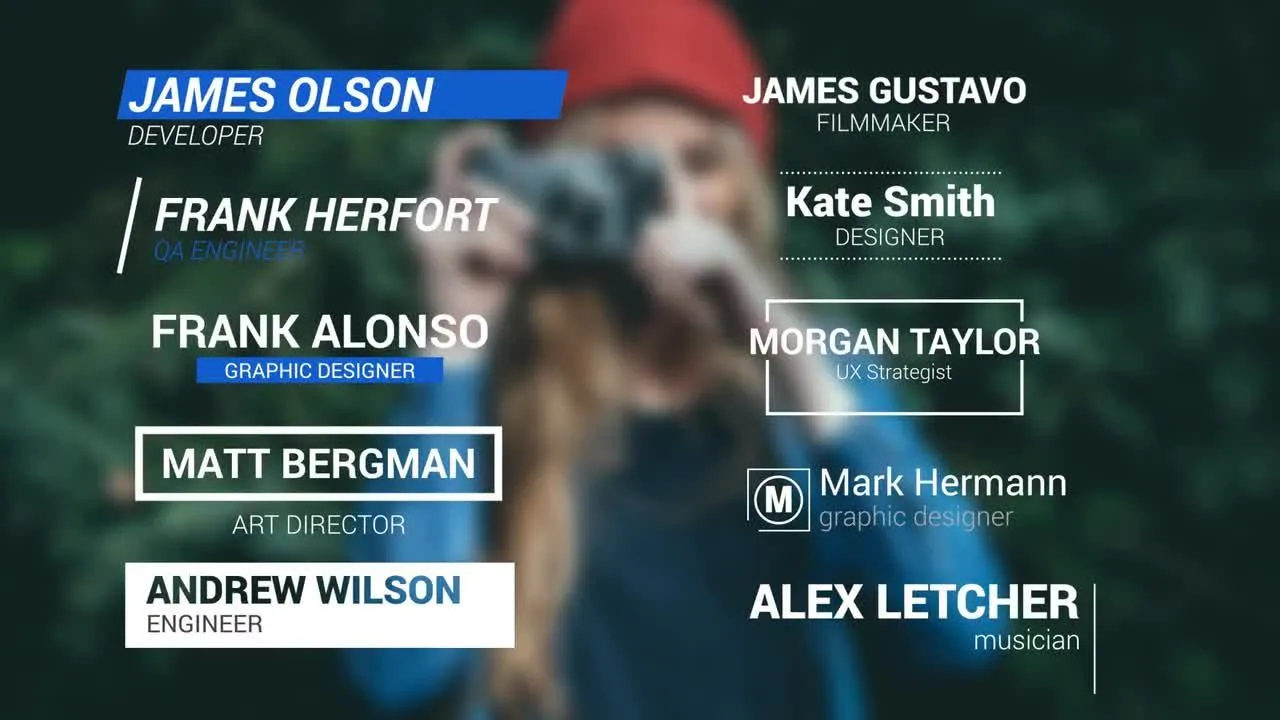 10个现代简洁的下三分之一标题动画像素设计精选AE模板