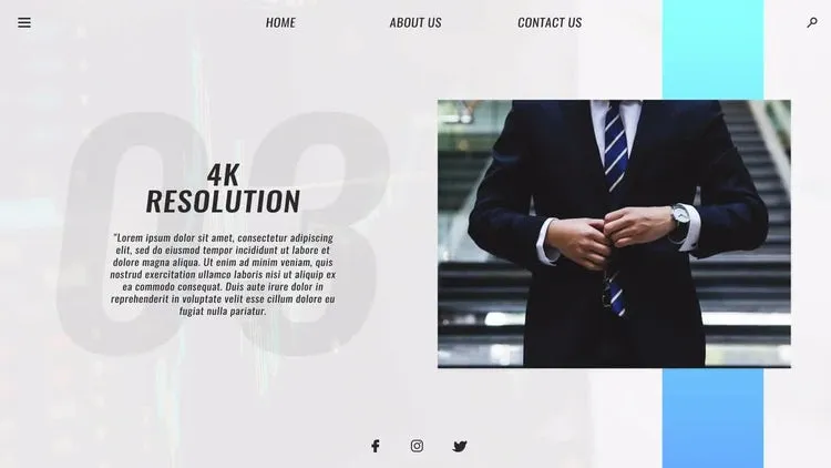 优雅商务展示像素设计精选AE模板