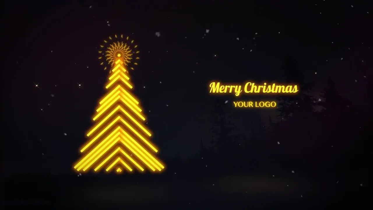 新圣诞问候标志像素设计精选AE模板