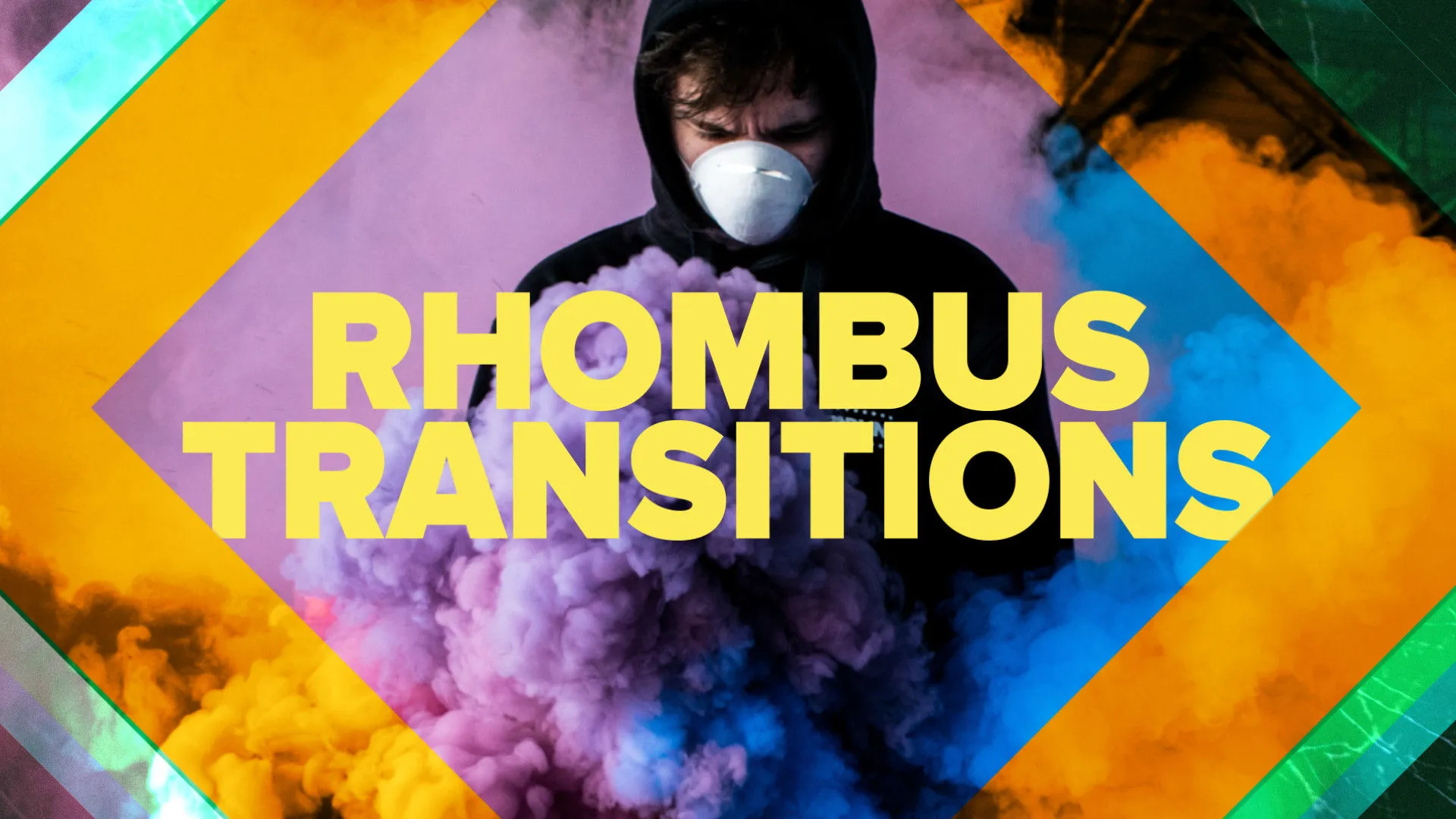 10个干净多彩的菱形过渡展示效果像素设计精选AE模板