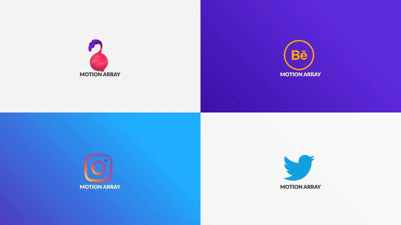 色彩鲜艳且富有创意的触电Logo 像素设计精选AE模板