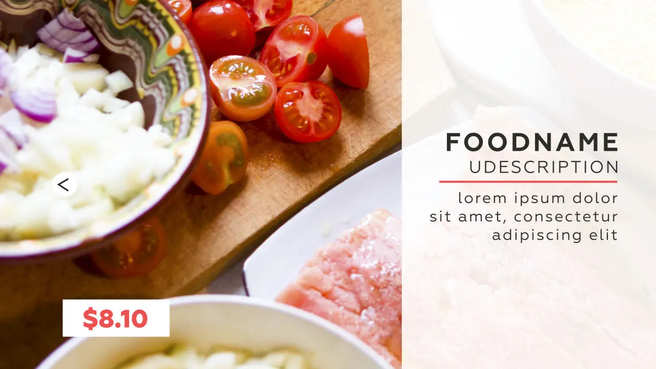 干净的创造性动画食物菜单像素设计精选AE模板