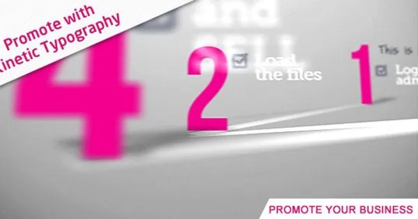 产品服务推广视频像素设计精选AE模板 Promote With  Kinetic Typography