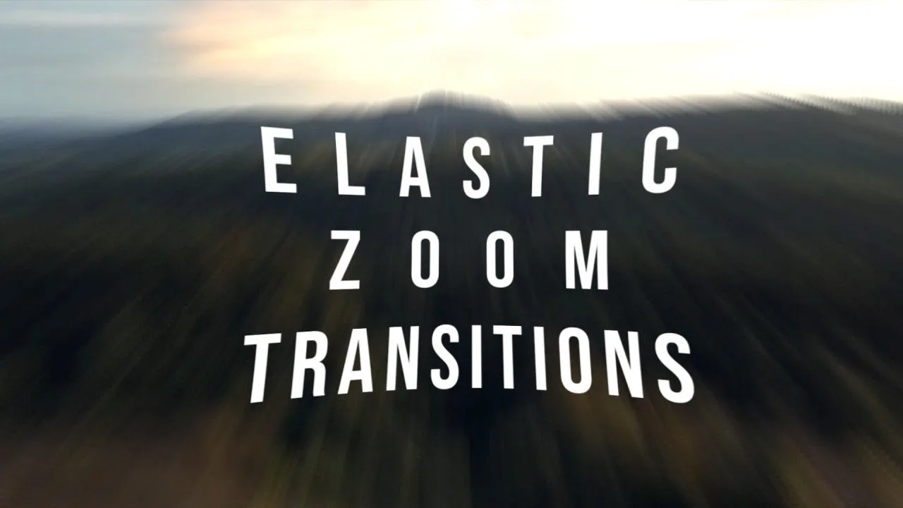 弹性缩放过渡照片幻灯片像素设计精选AE模板