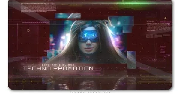 高科技风格幻灯片视频特效像素设计精选AE模板 Scientific Slides Techno Promotion