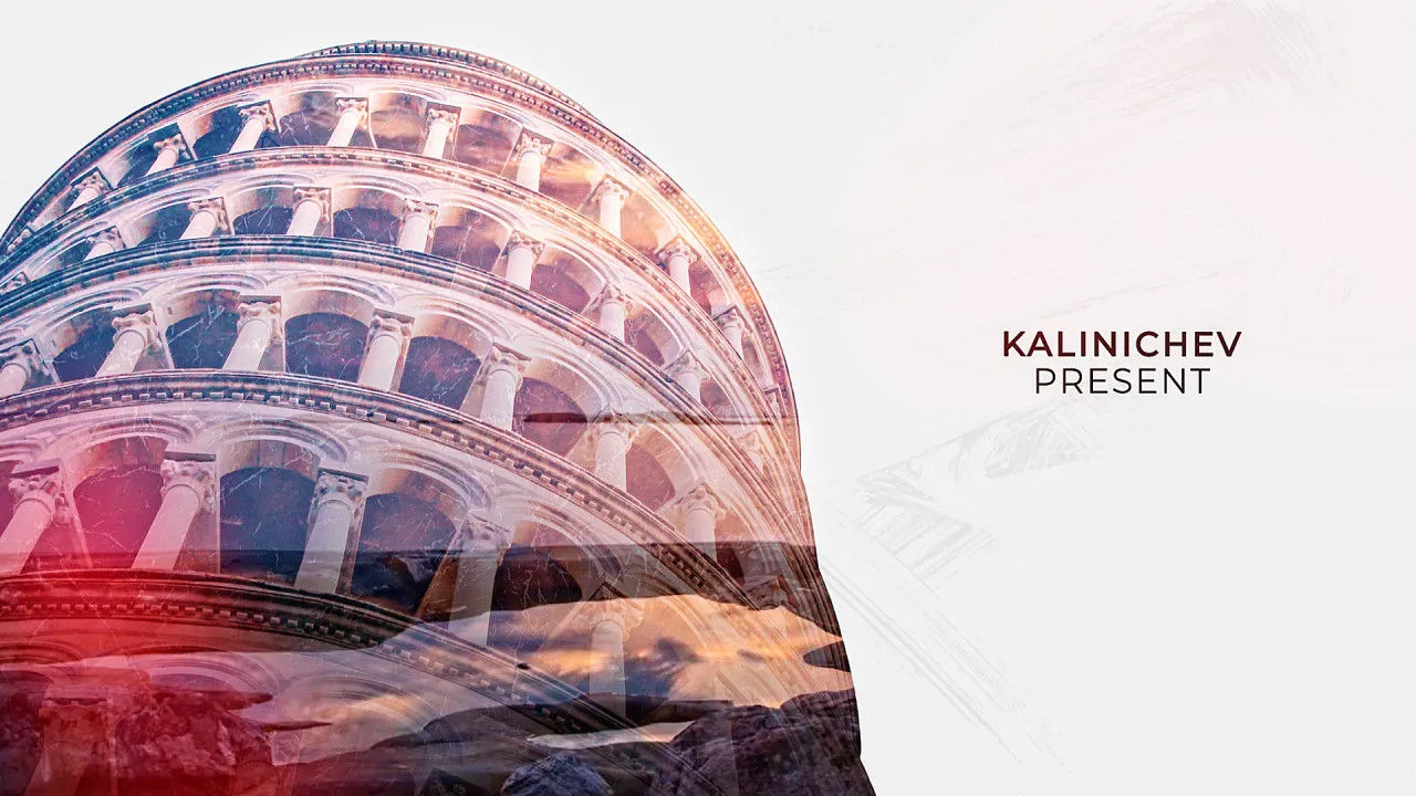 双重曝光效果幻灯片动画像素设计精选AE模板