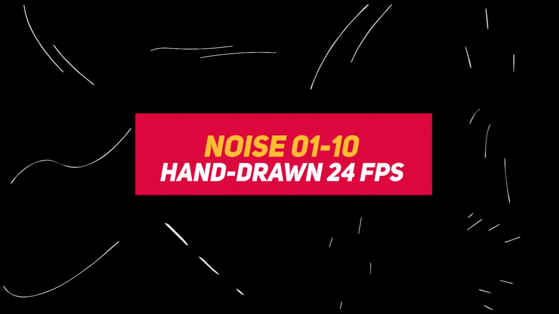 10个快速有趣创意的AE手绘噪声元素模板