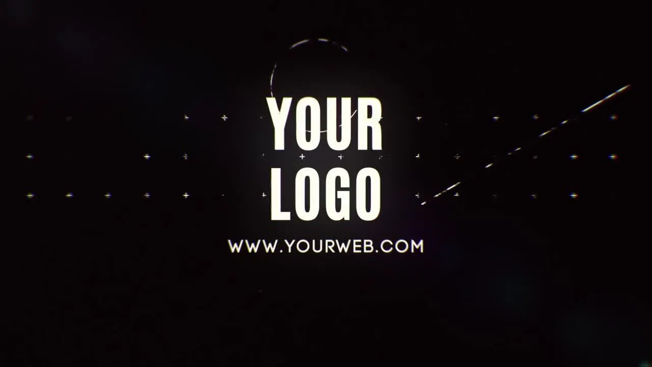 快速创意先进故障动态动画徽标展示像素设计精选AE模板