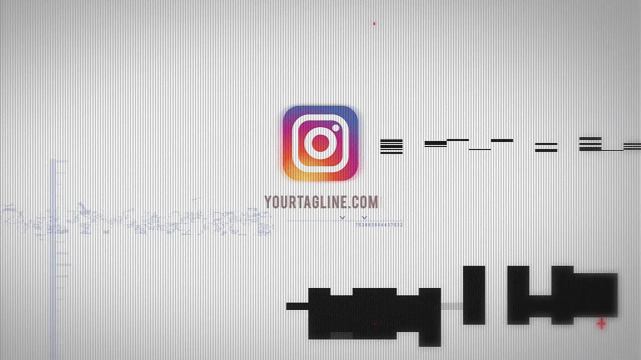 小故障分割徽标像素设计精选AE模板