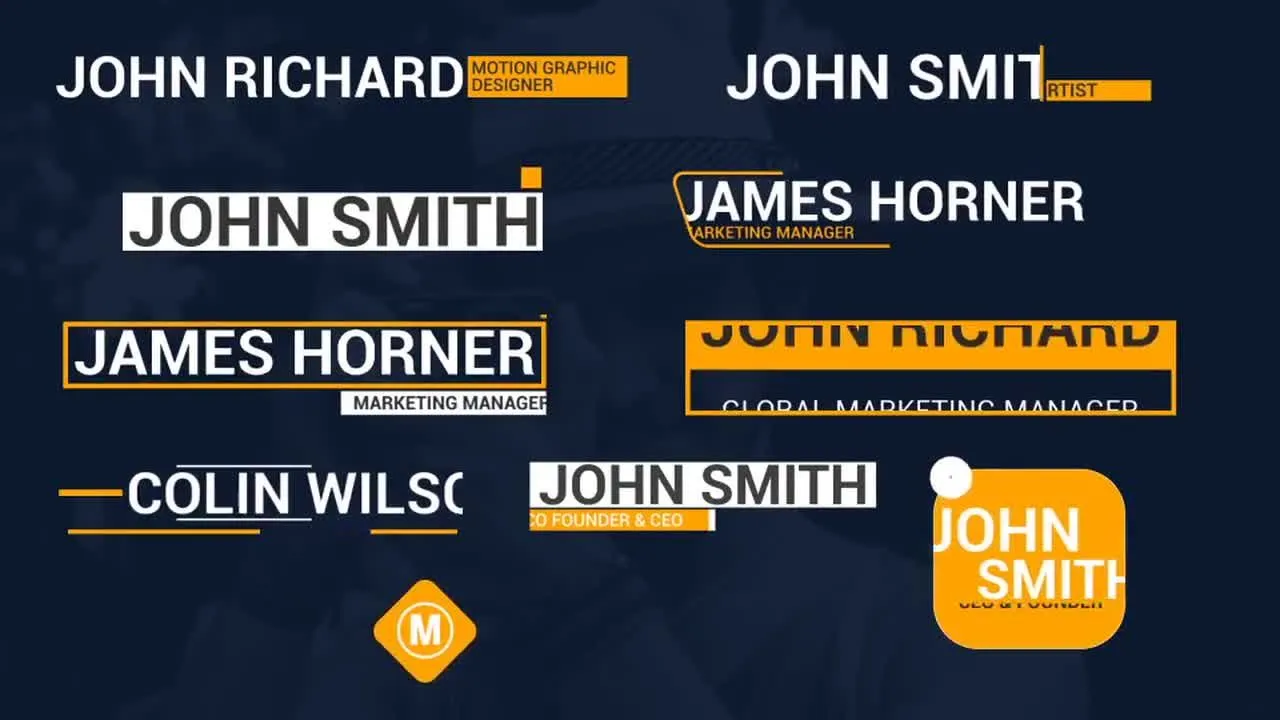 10个下三分之一现代广告全屏标题像素设计精选AE模板