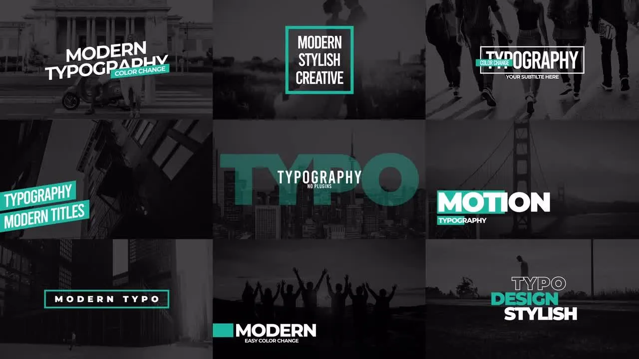 9个专业设计的现代标题包VII像素设计精选AE模板