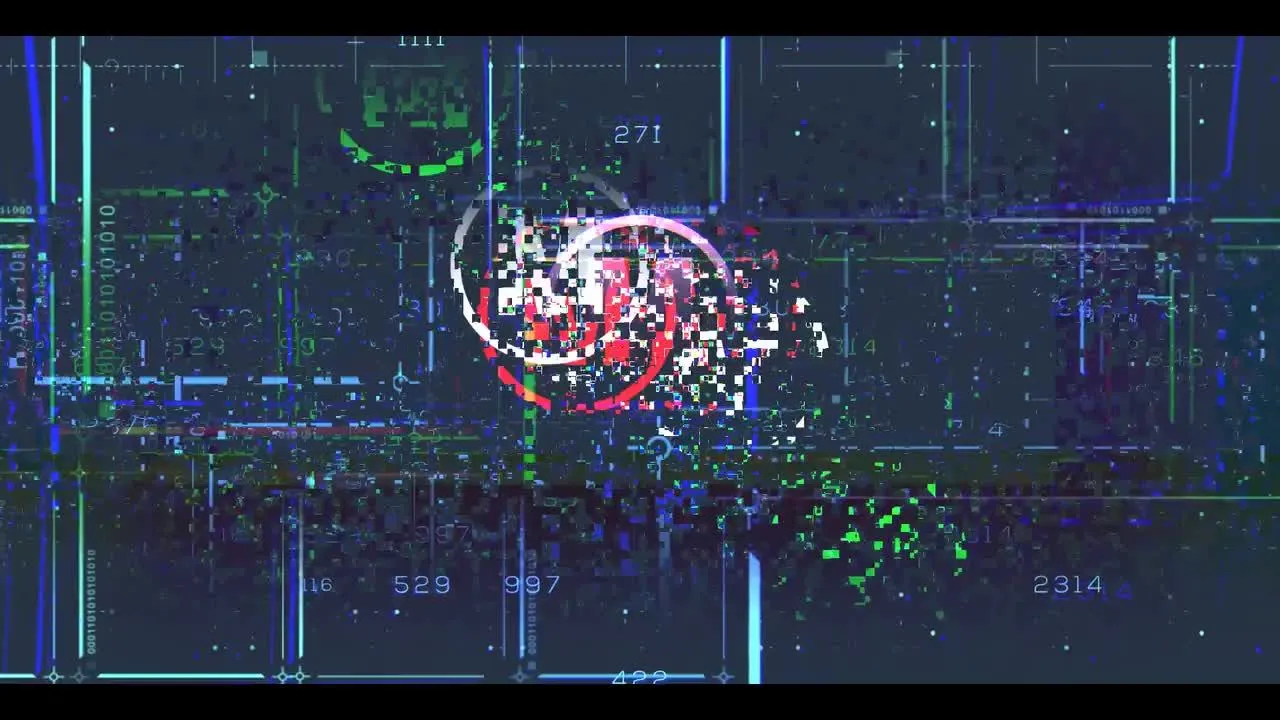 小故障徽标时尚像素设计精选AE模板