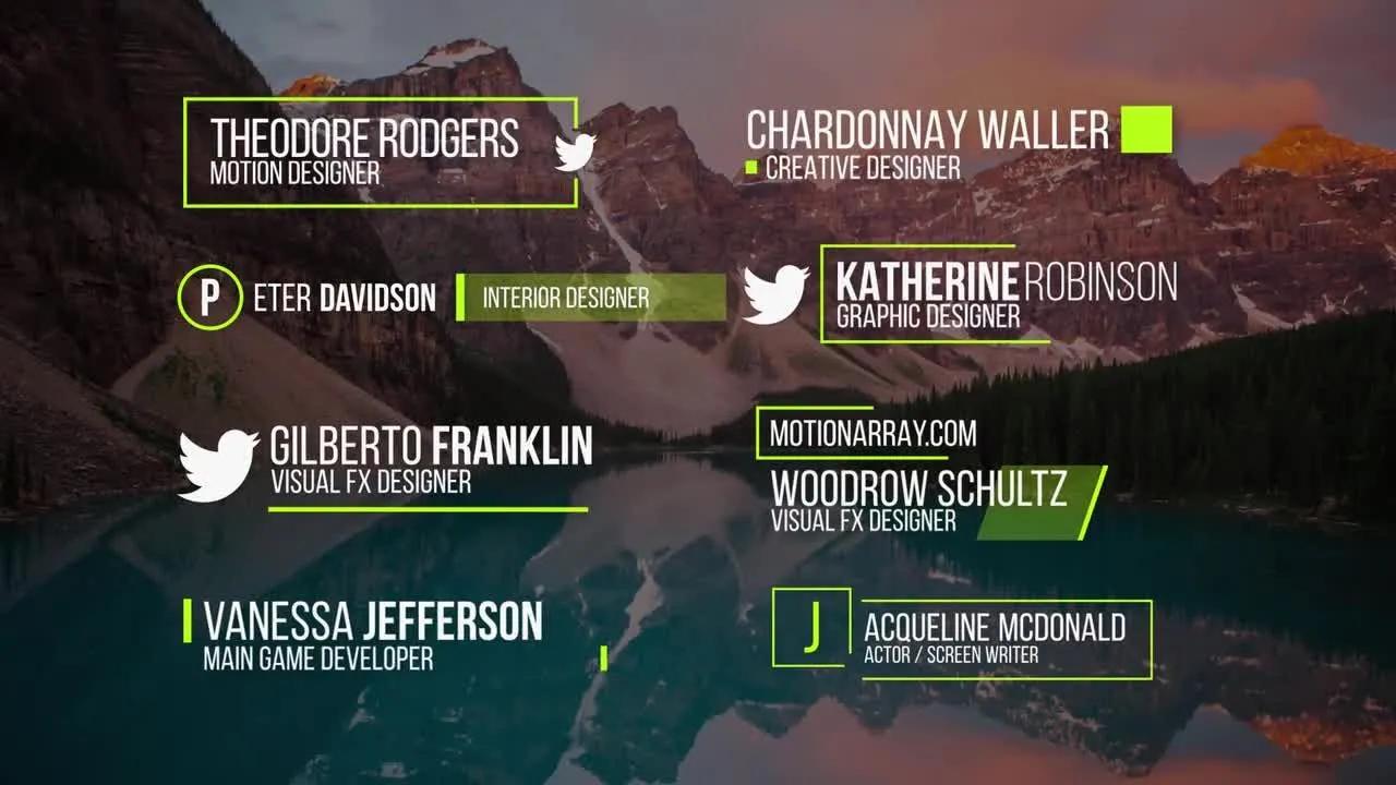 动态低三分之二标题动画像素设计精选AE模板