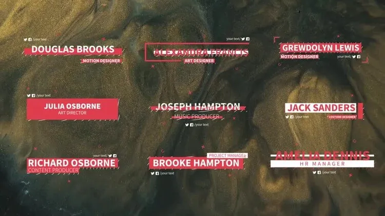 9个清新简单的低三分之二标题动画像素设计精选AE模板