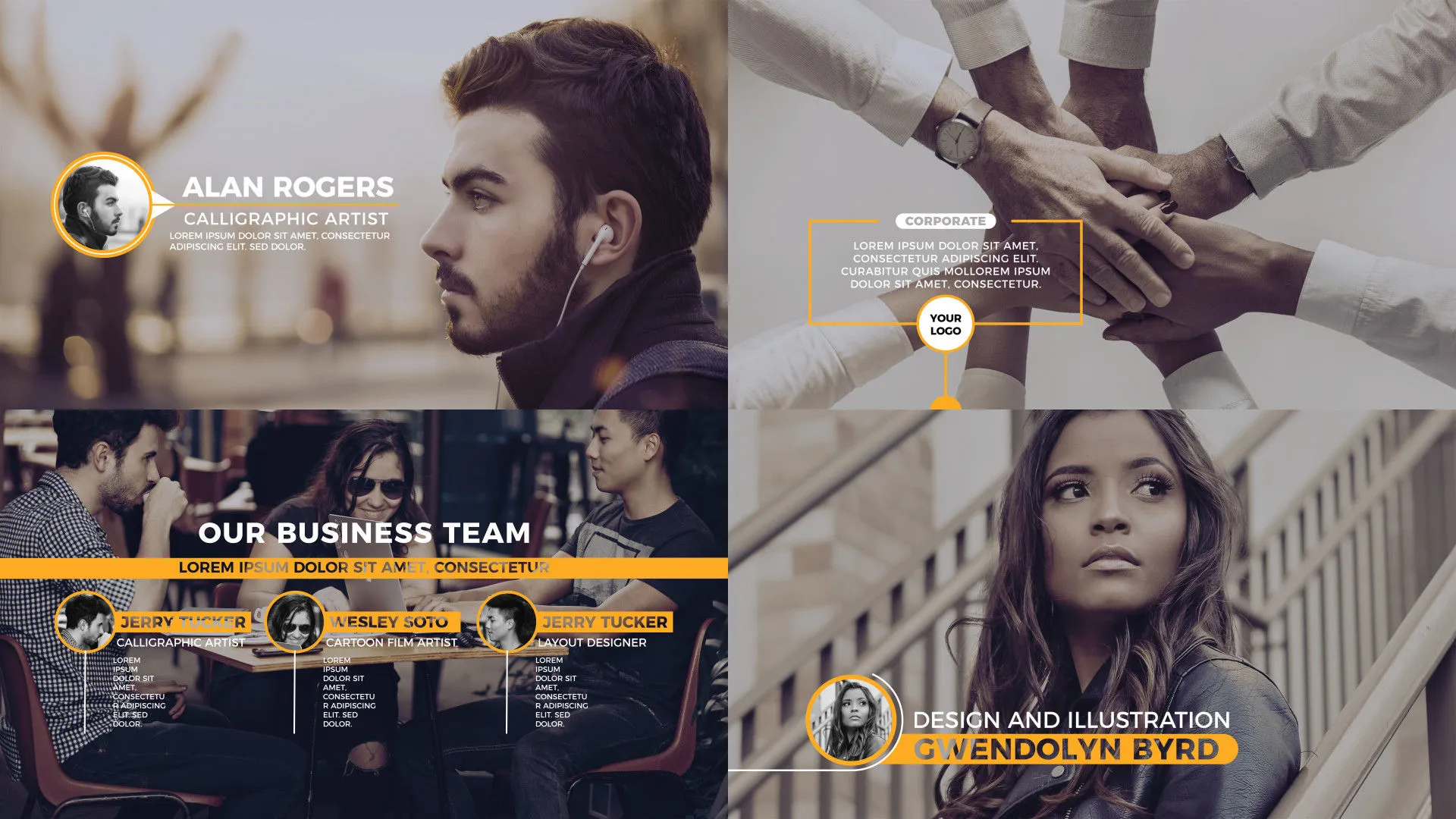 12个专业设计的低三分之二人物介绍标题像素设计精选AE模板