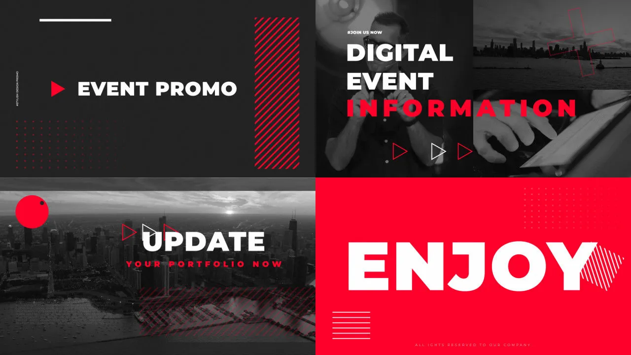 动感时尚的商业活动促销片头像素设计精选AE模板