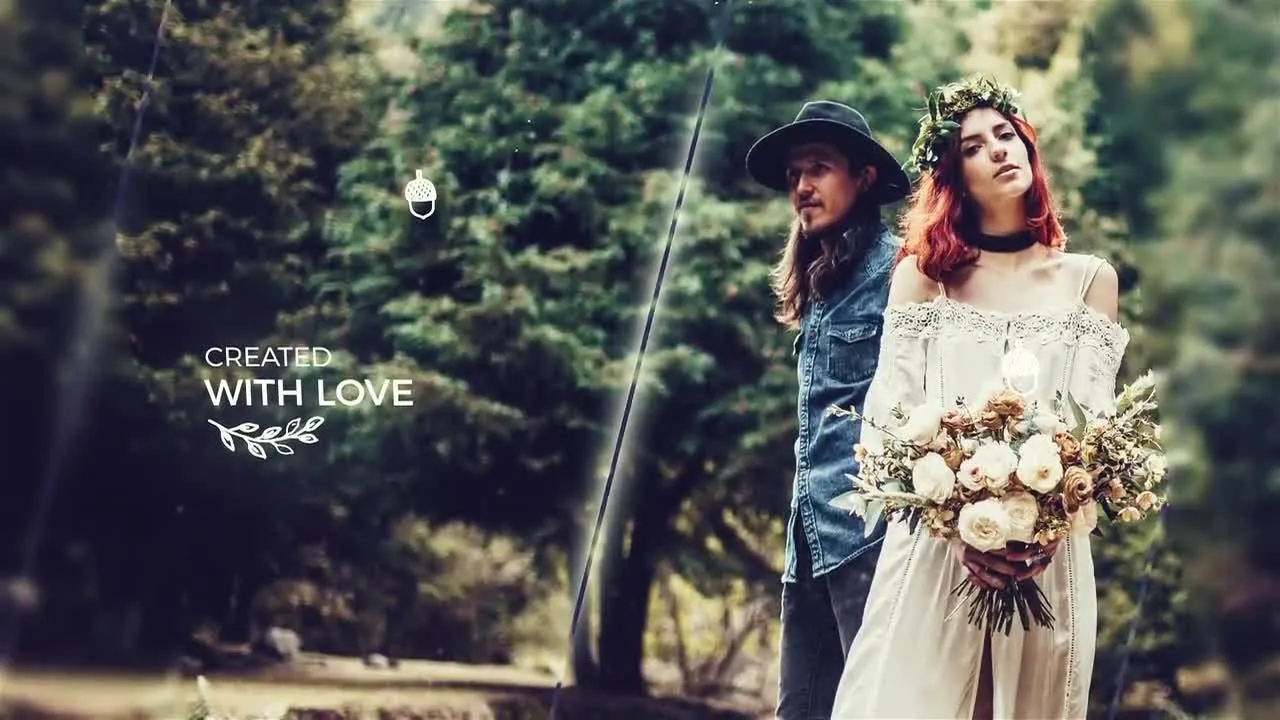 现代婚礼幻灯片视频展示像素设计精选AE模板