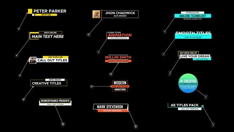 15外独特创意的标注标题像素设计精选AE模板