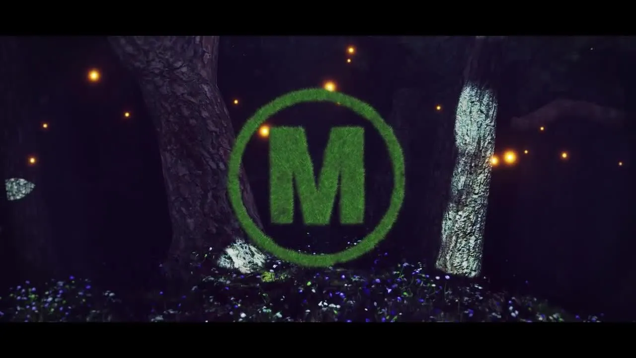 魔法森林徽标显示像素设计精选AE模板