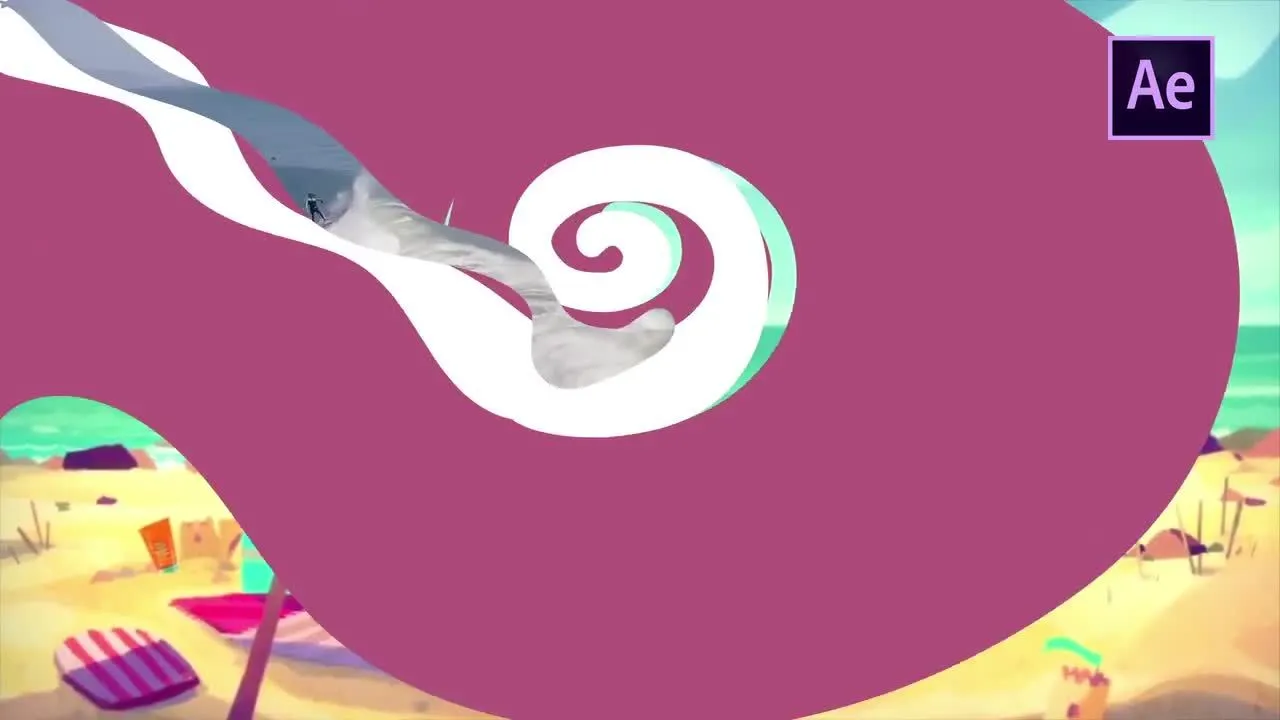 搞笑手绘卡通过渡儿童电视节目像素设计精选AE模板