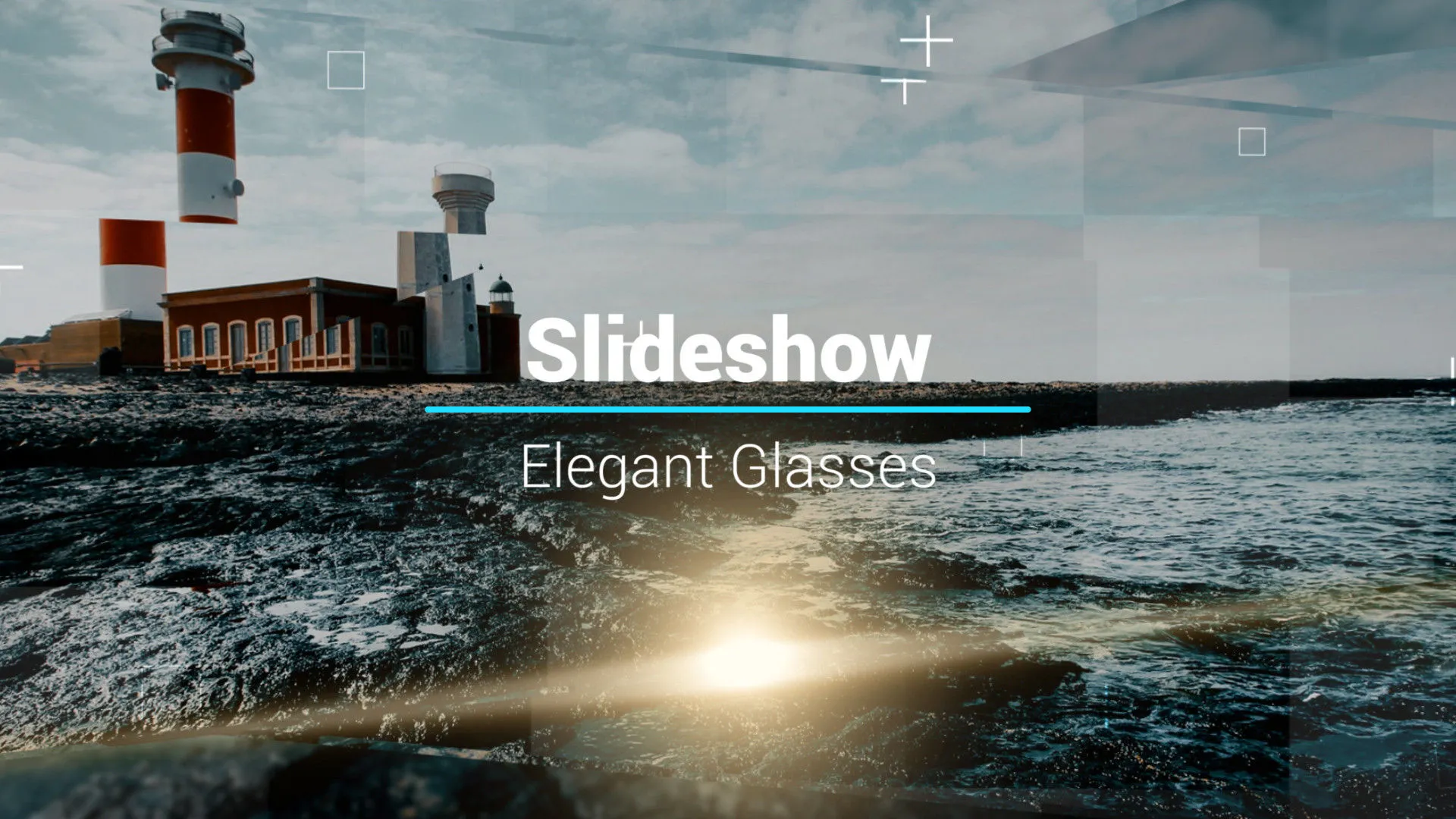 优雅玻璃幻灯片动画像素设计精选AE模板