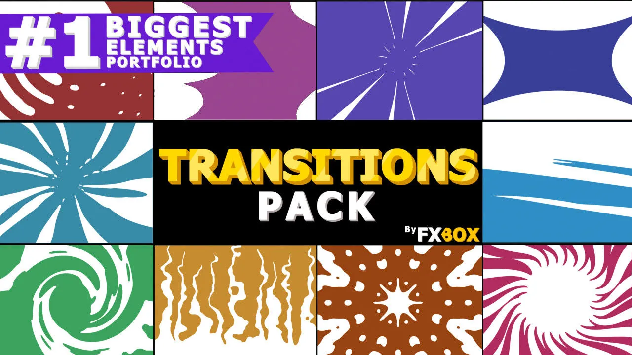 10组手绘卡通液体溶解图形转场动画像素设计精选AE模板