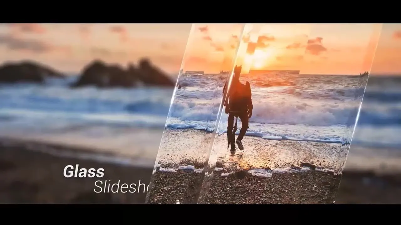 玻璃效果旅游幻灯片像素设计精选AE模板