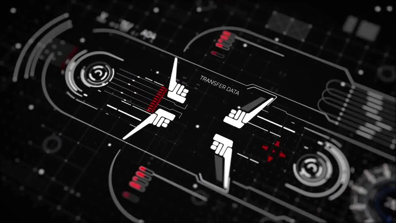 8个数据HUD接口未来派像素设计精选AE模板