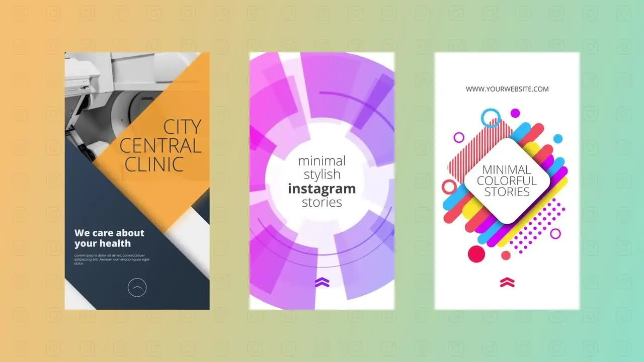 耳放现代照片故事像素设计精选AE模板