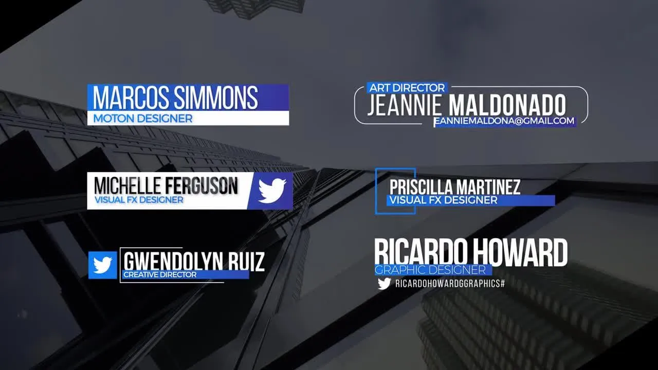 6个现代低三分之二组合像素设计精选AE模板