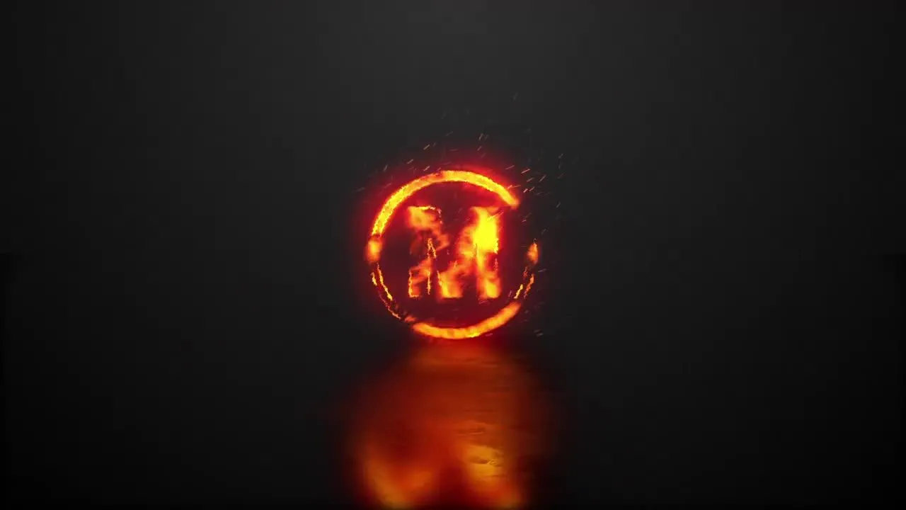 史诗般火焰效果logo展示像素设计精选AE模板