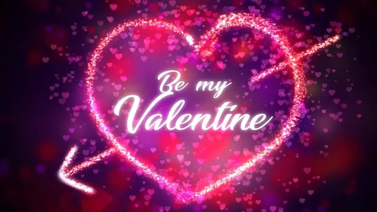 情人节心形粒子动画像素设计精选AE模板