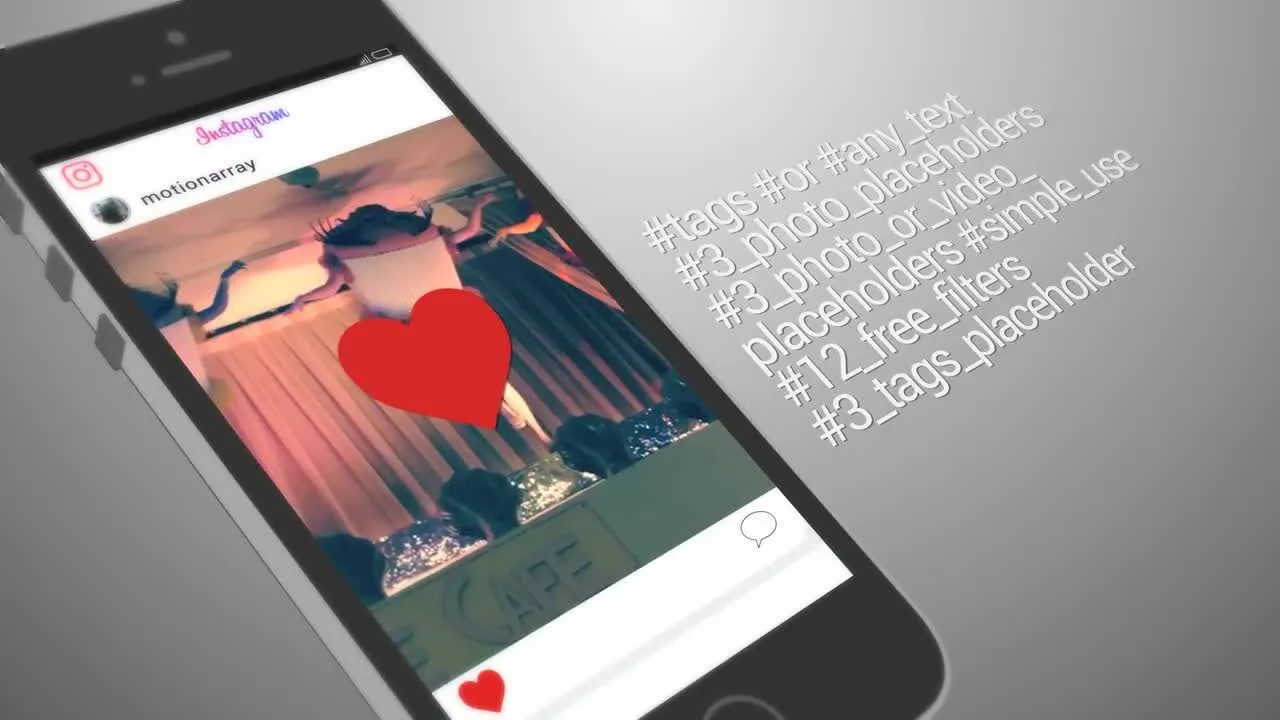 Instagram简介促销像素设计精选AE模板