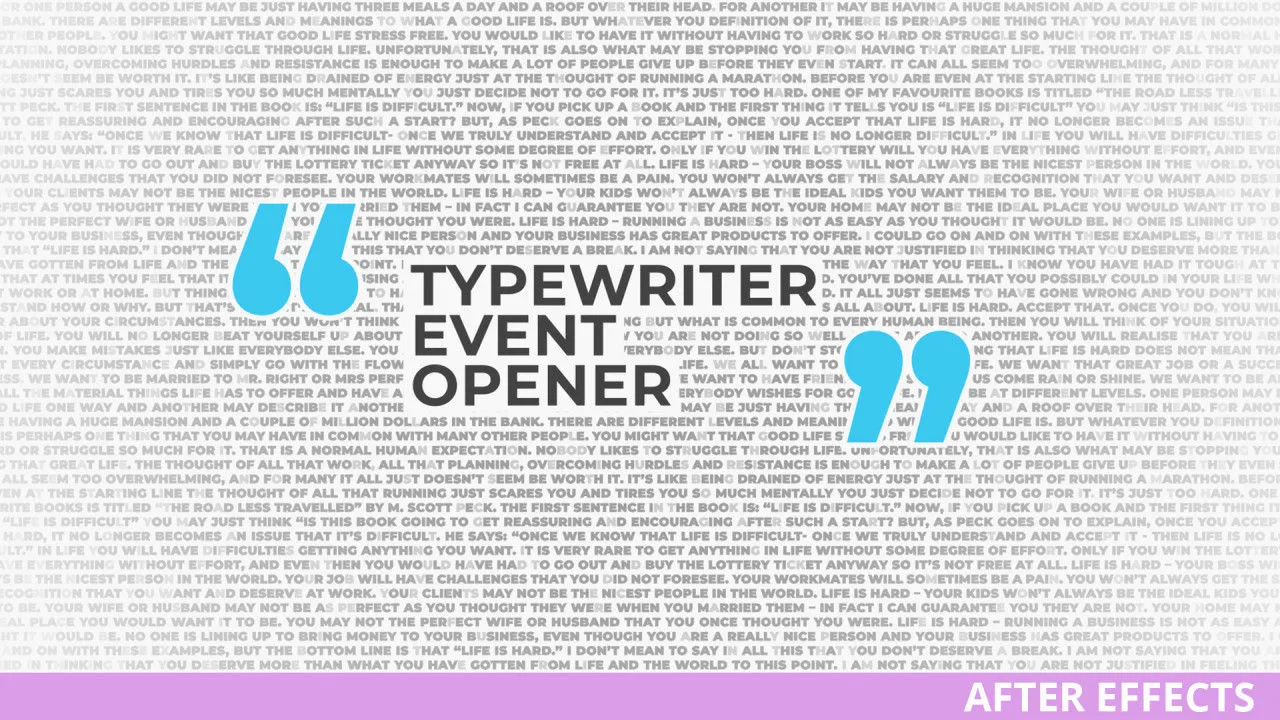 干净打字机时间促销像素设计精选AE模板