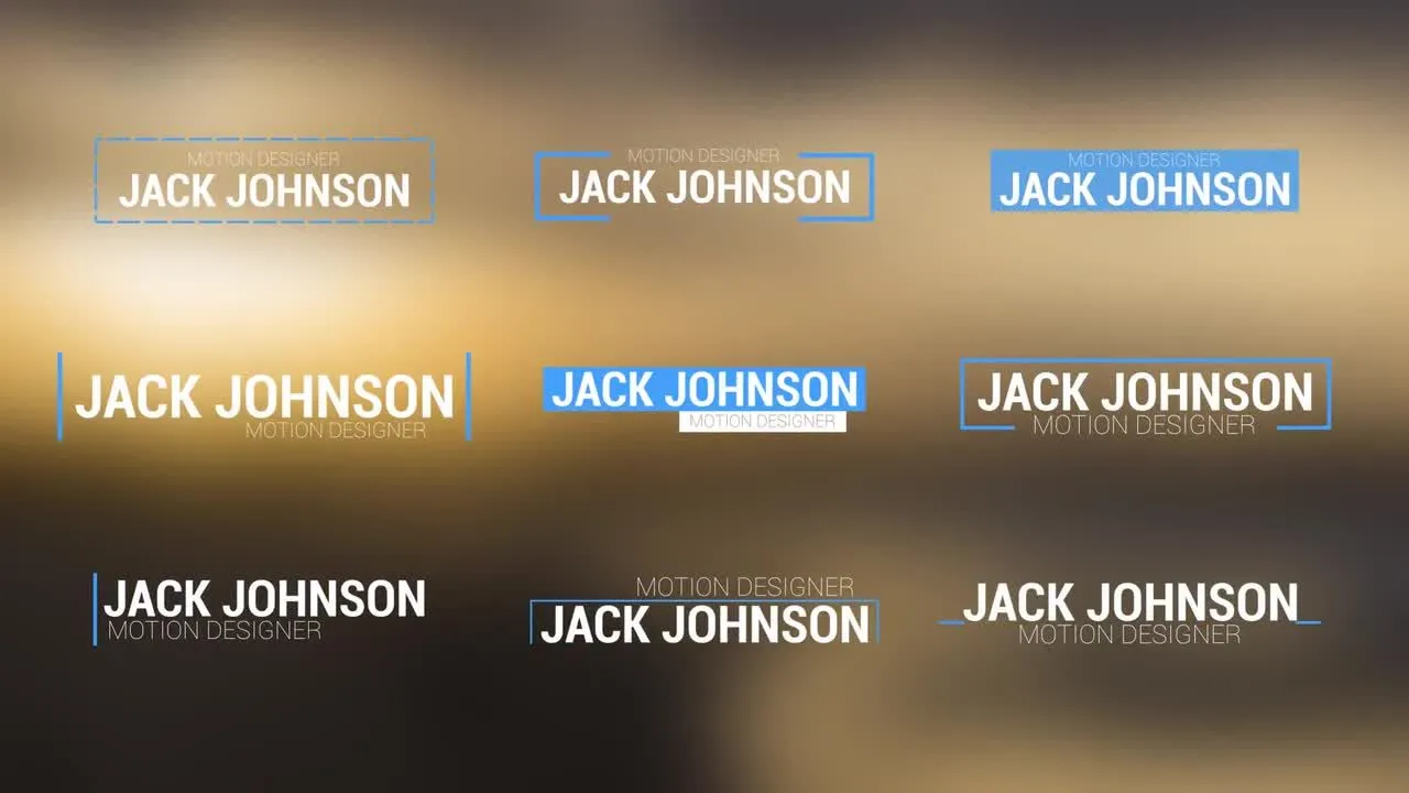 9个独特而时尚的下三分之一动画像素设计精选AE模板