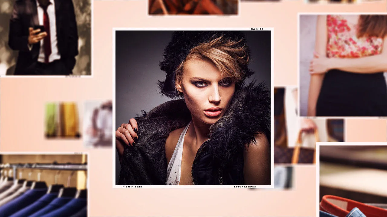 三维空间照片画廊艺术展览像素设计精选AE模板