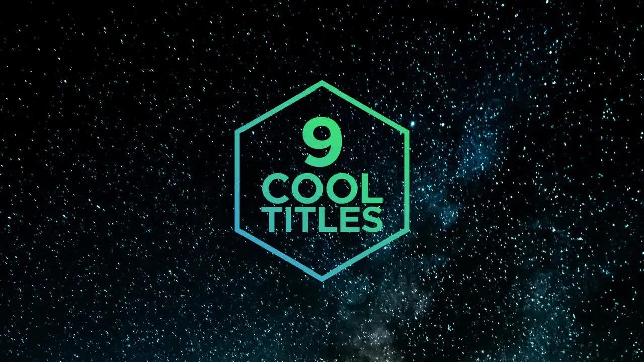 9个全屏标题创意动画像素设计精选AE模板