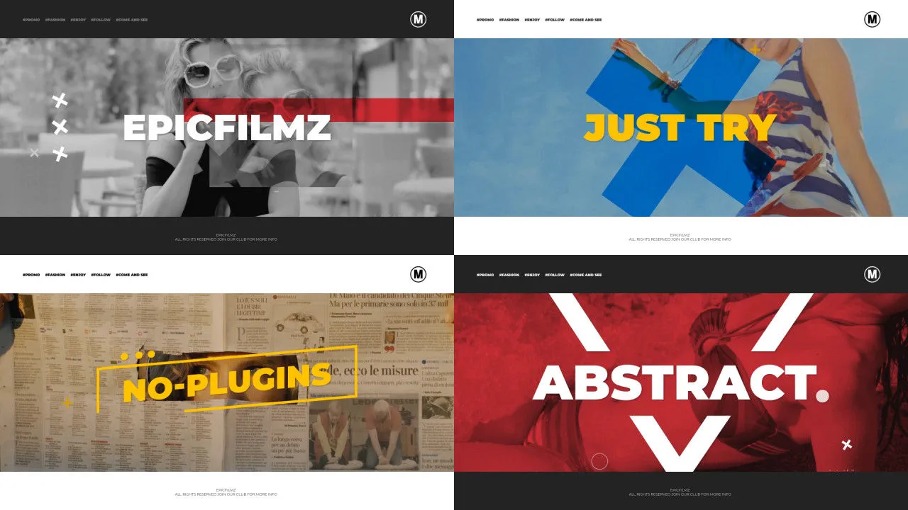 时尚简洁促销活动像素设计精选AE模板