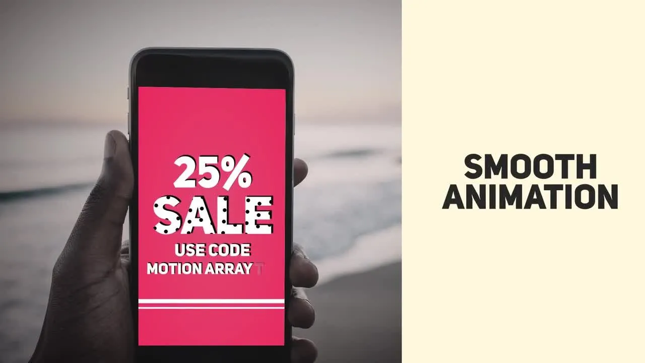 干净现代优雅手机模型展示动态AE动画模板