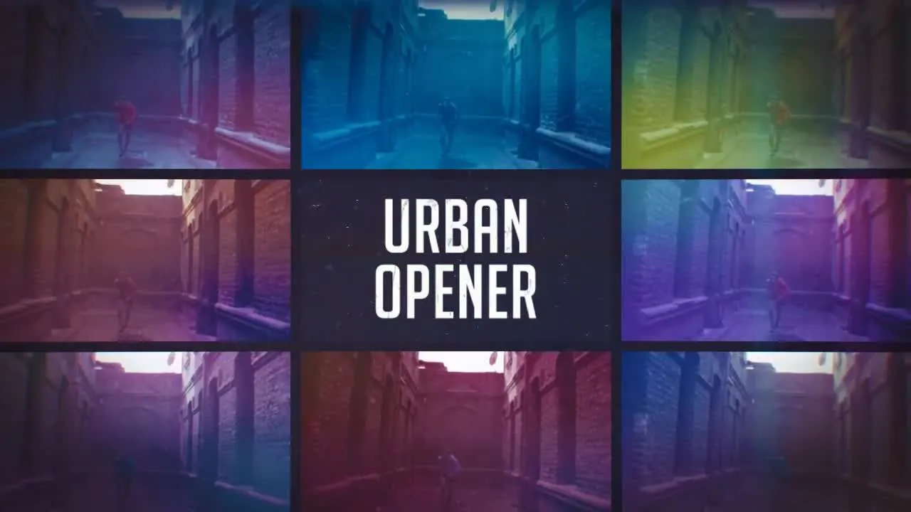 城市故障视频转场效果展示像素设计精选AE模板