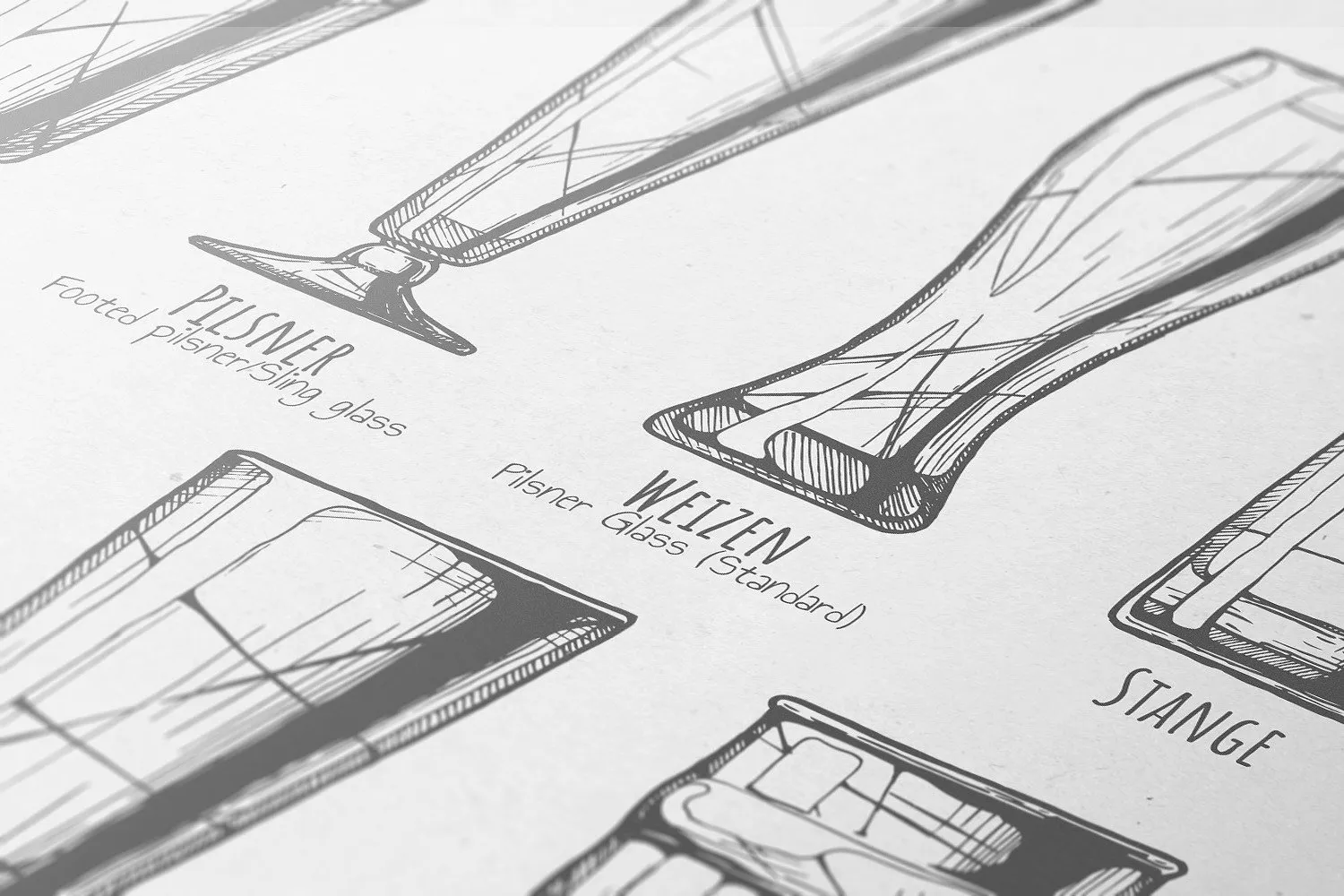 特色手绘啤酒玻璃器皿图形素材插图(4)