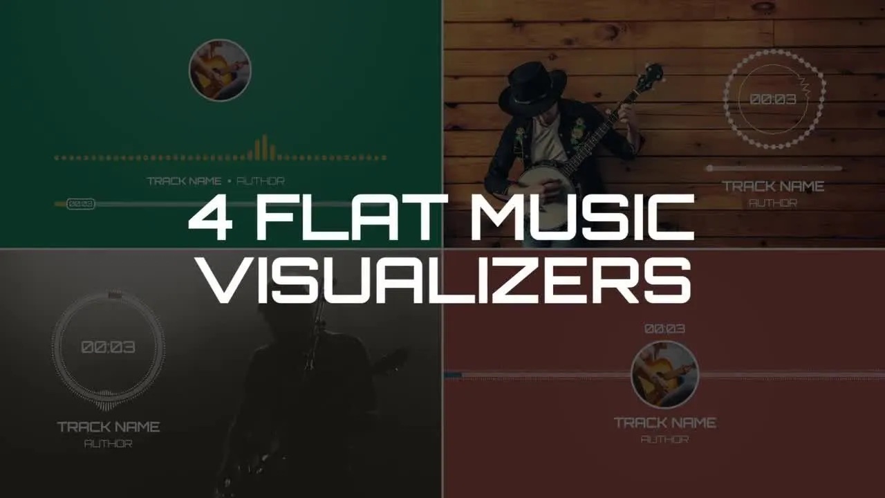 平面音乐展示台像素设计精选AE模板