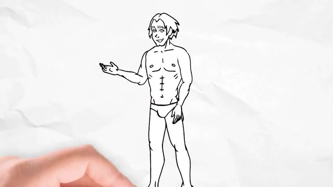 卡通游泳者商业广告像素设计精选AE模板