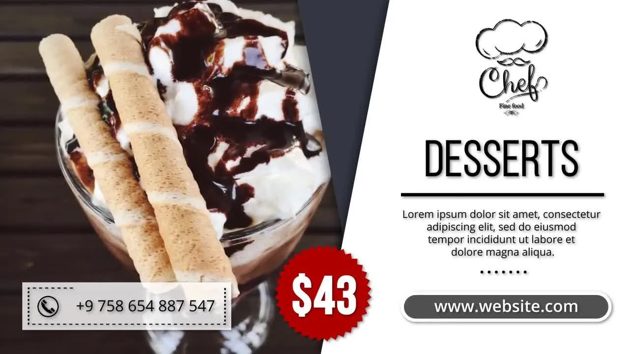 多汁的外观和优雅动画的餐厅文本动画像素设计精选AE模板