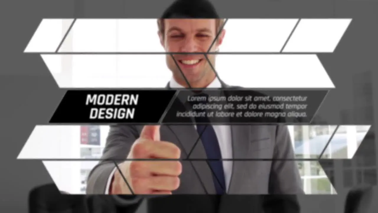 简单文本动画和时尚形状过渡效果像素设计精选AE模板