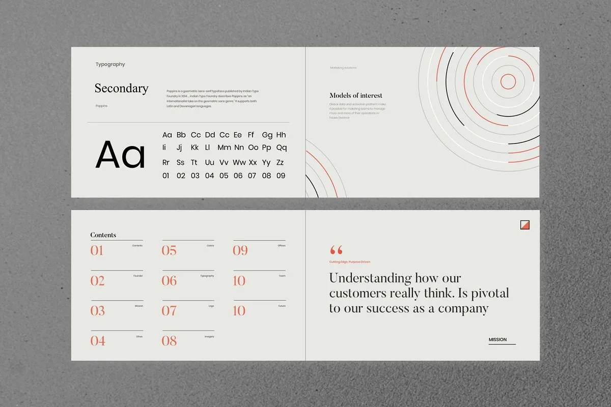 素材库下午茶：现代时尚品牌必备品牌指南手册模板插图(5)