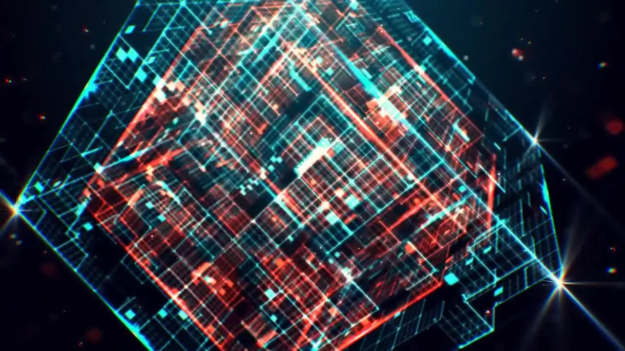 技术多维数据集标识像素设计精选AE模板